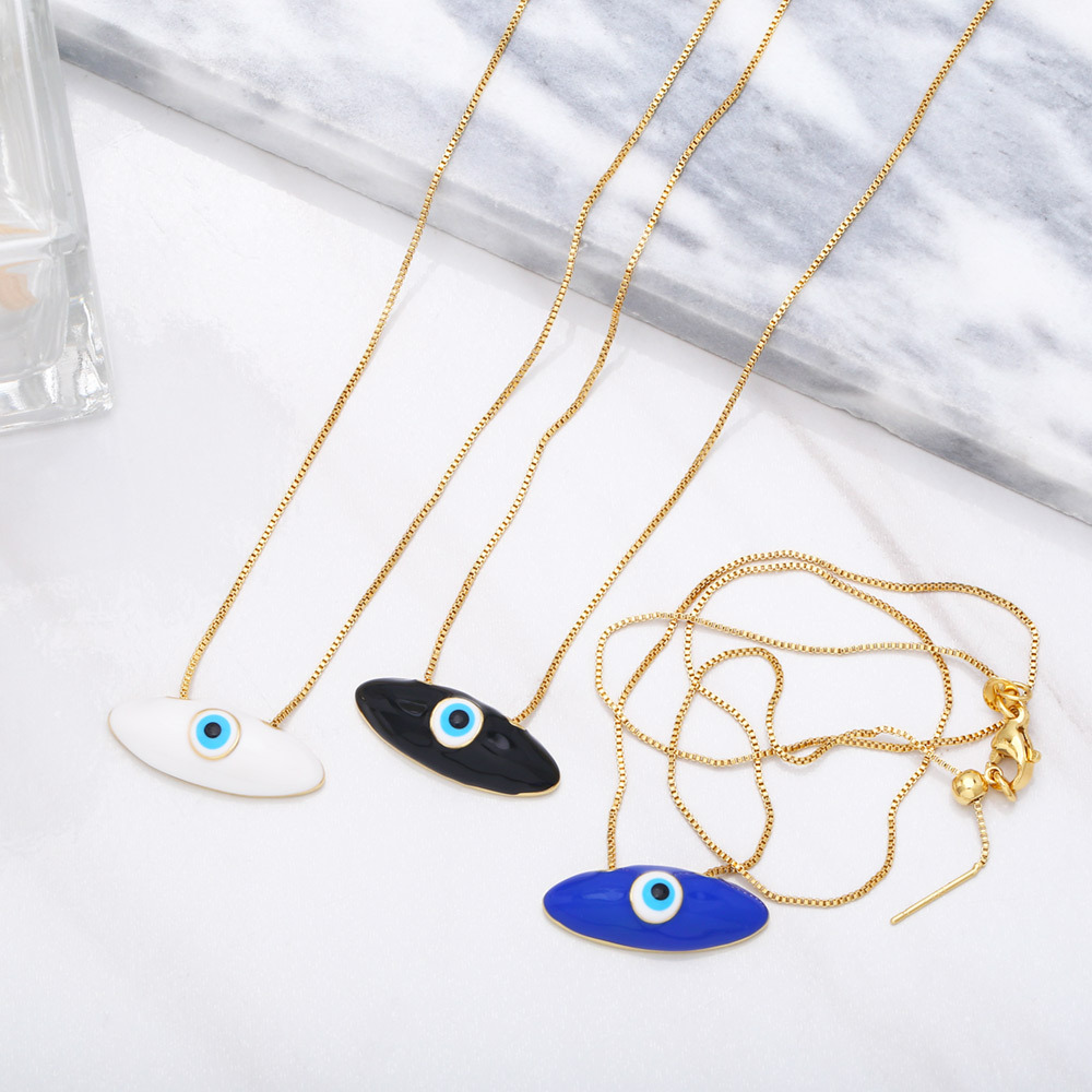 bohemian multi-color dripping devilu0027s eye copper necklace