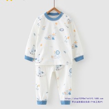 婴儿内衣套装纯棉衣服春秋1-6岁男女宝宝四季睡衣儿童秋衣裤