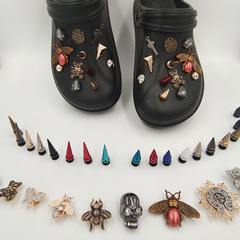 Croc Shoes Accessories Punk Rivet Shoes Flower Decorative Buttons Garden Shoe Accessories Slippers Decorative Spike Rivets