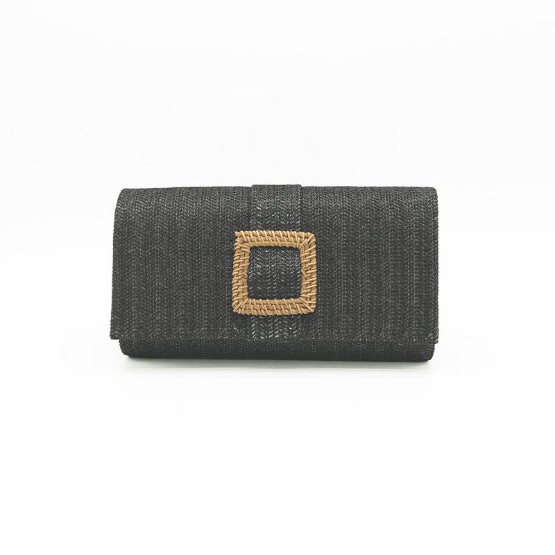 PVC Color Sólido Tejido Cuadrado Bolsos De Noche display picture 8