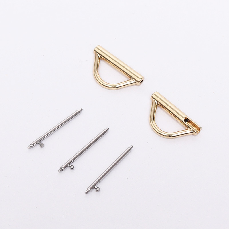 [Phong cách đơn giản với dây bện khóa chữ D] Vàng / Giao diện 18mm (kèm kim tháo nhanh)