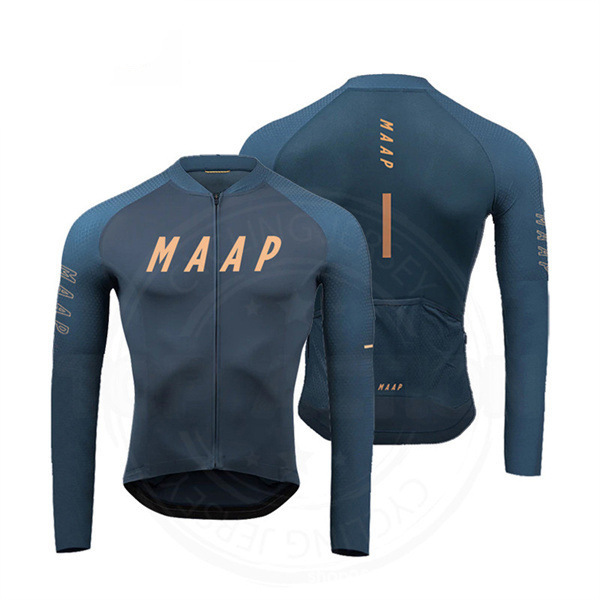 Cross-border autumn and winter cycling clothes men's bicycle women's fleece-lined long-sleeved top bicycle road mountain bike milk silk quick-drying