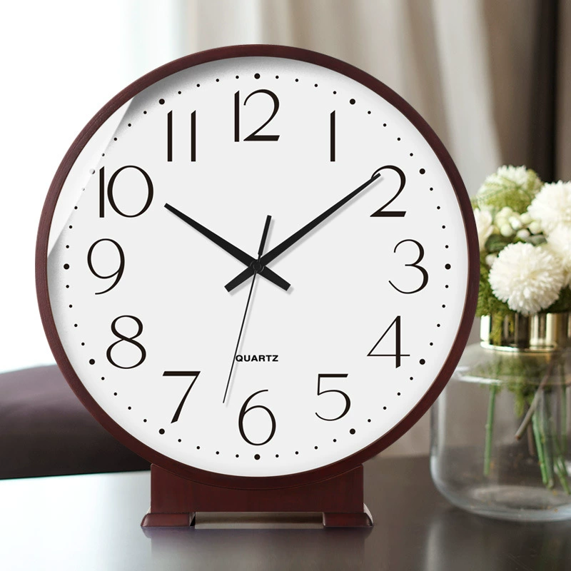精工 Мovement Clock Домашний настольный часы Настольный декор Натуральное дерево Механизм с маятником Часы для гостиной Радиоволна Автоматическое время