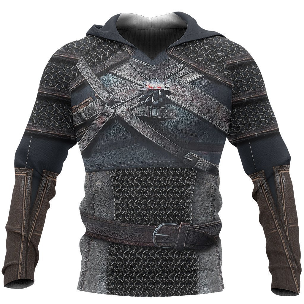 Herren Tempelritter digital 3D bedrucktes Kapuzensweatshirt Viking_voghion.com