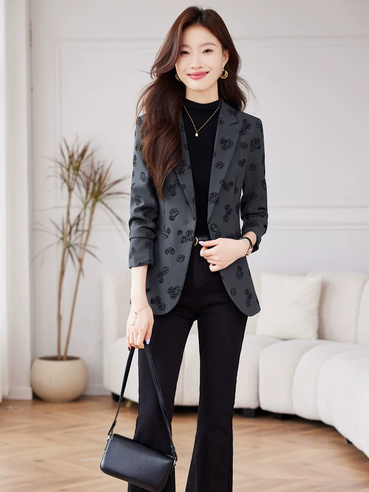 Set, classic suit jacket for work, high-quality style