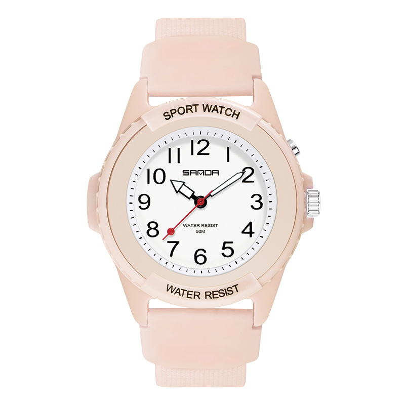 SANDA 6018 solo movimiento reloj electrónico deportes al aire libre reloj de moda retroiluminado puntero reloj de cuarzo