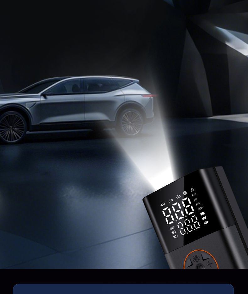 Wireless Air Pump for Car Use, Portable Digital Display Air Pump, Electric Car Tire High-Pressure Inflator