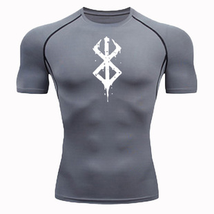 Basketball Tights Quick-Drying Fitness Clothes Short-Sleeved Running Training Clothes High-Elastic Moisture-Absorbent Compression Clothes T-Shirt for Men