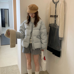 韩版羽绒服女2025冬季新款甜美小个子白鸭绒蝴蝶结抽绳面包服外套