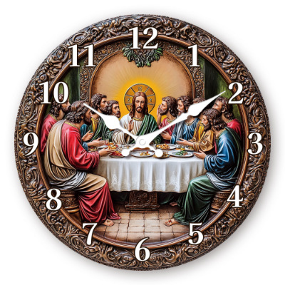 12 pulgadas fabricantes transfronterizos personalidades retro dibujos animados reloj de madera MDF silencioso decoración reloj de cuarzo