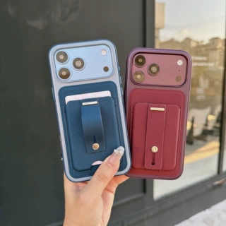 适用iPhone18Pro蜕变卡包手机壳腕带支架苹果17PM插卡防摔保护套