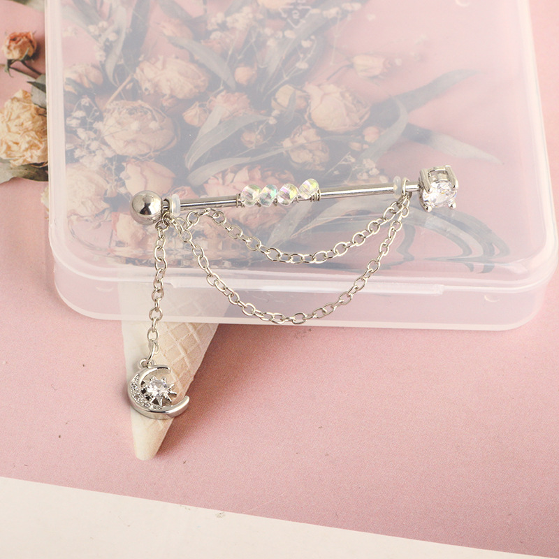 Stainless Steel Industrial Ear Long Rod Body Piercing Ear Bone Nail Export Jewelry detail image 28