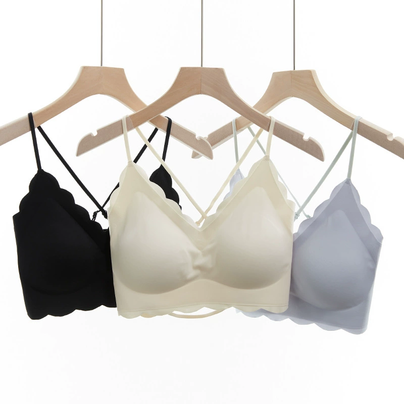 Summer comfortable wireless bra, breathable push up bra, beautiful back, strap bra