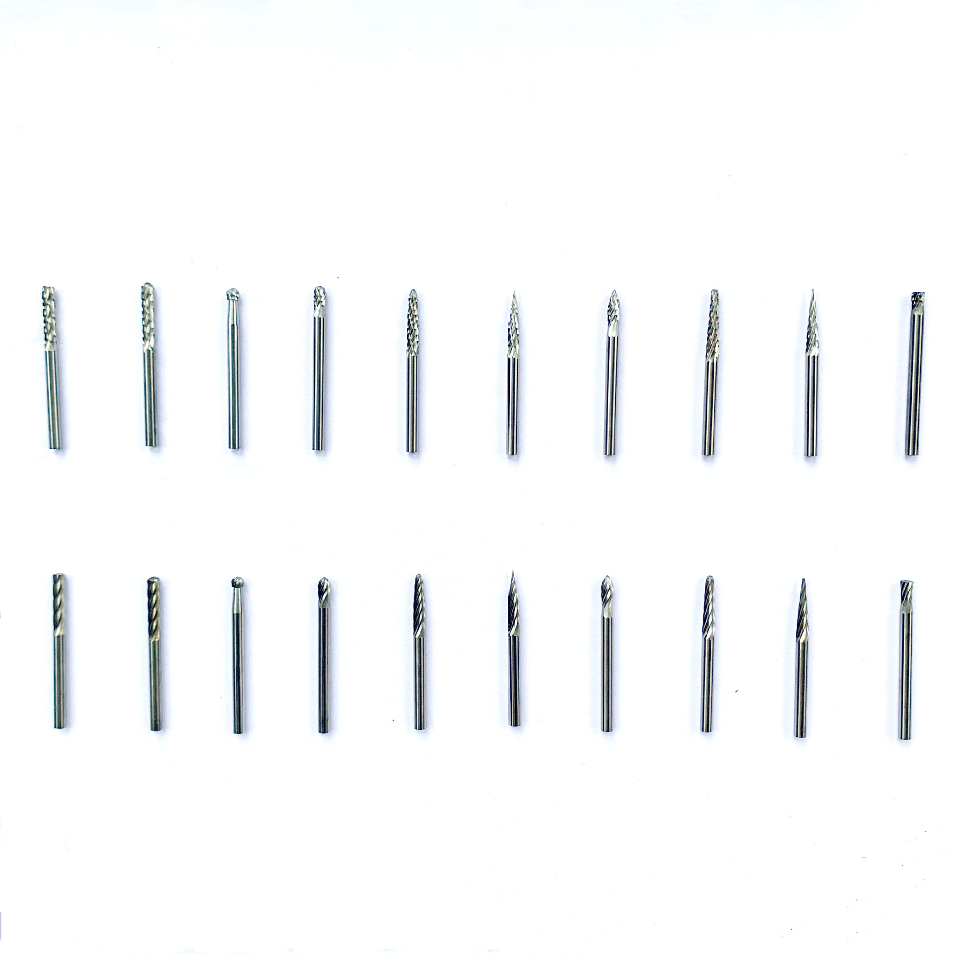 電磨套裝合金磨頭小型旋轉銼3*3套裝磨頭配件3MM20PCS單雙齒供應