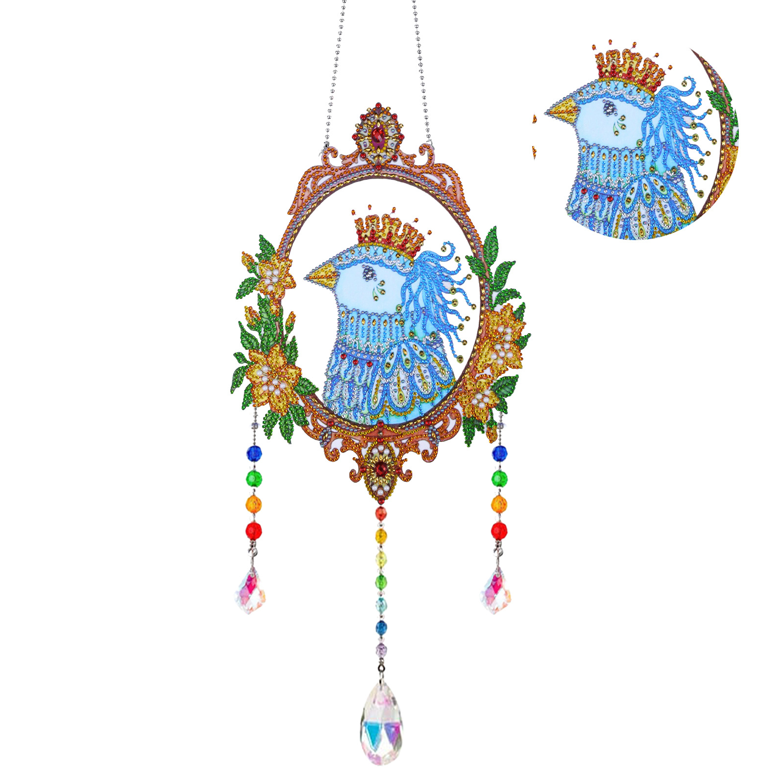 Diamante pintura Amazon transfronteriza DIY adornos de Navidad marca llena de diamantes 5d cristal mariposa diamante pintura viento carillones Decoración
