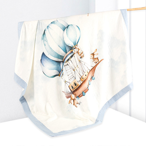 Spring and summer category A four-six-layer bamboo cotton gauze wrap baby blanket single newborn blanket bath towel baby blanket