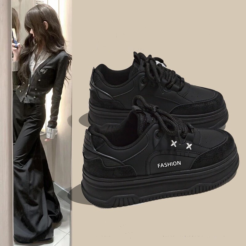 Deodorant and Stain-Resistant Sneakers for Women 2025 Summer New Style Breathable Lightweight Black Shoes Soft Sole Fashion Casual Shoes Deodorant and Stain-Resistant Sneakers for Women 2025 Summer New Style Breathable Lightweight Black Shoes Soft Sole Fashion Casual Shoes