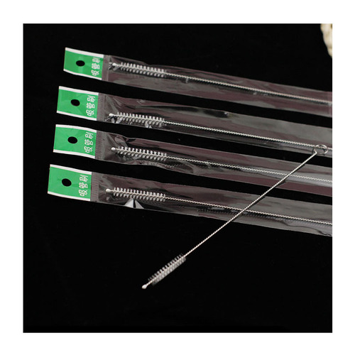 175 nylon test tube kettle bottle brush 304 stainless steel straw brush opp bagged straw brush catheter small brush