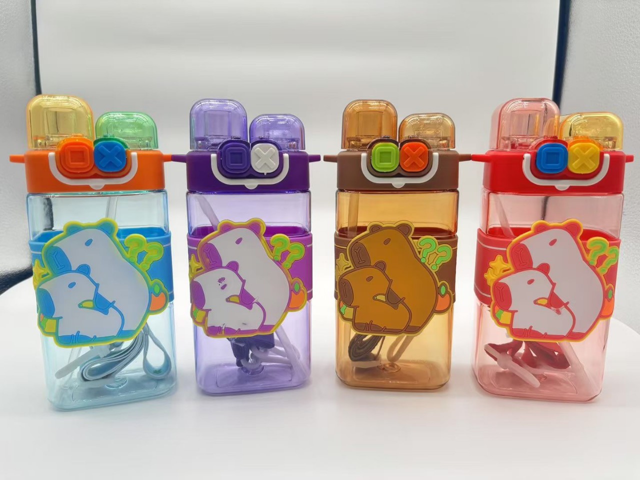 Tazza portatile con cannuccia per bambini, di alta qualità, ideale per studenti e per l'acqua._voghion.com