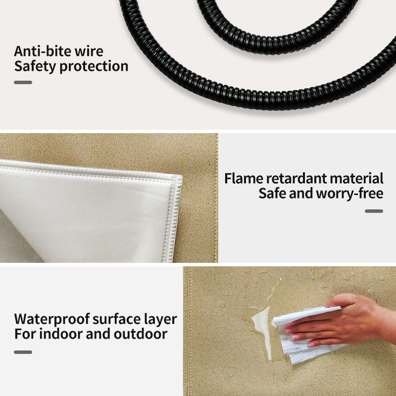 Amazon comercio exterior almohadilla térmica para mascotas impermeable antiarañazos y mordeduras manta eléctrica para perros y gatos juego de calefacción europeo, británico, americano, australiano y japonés