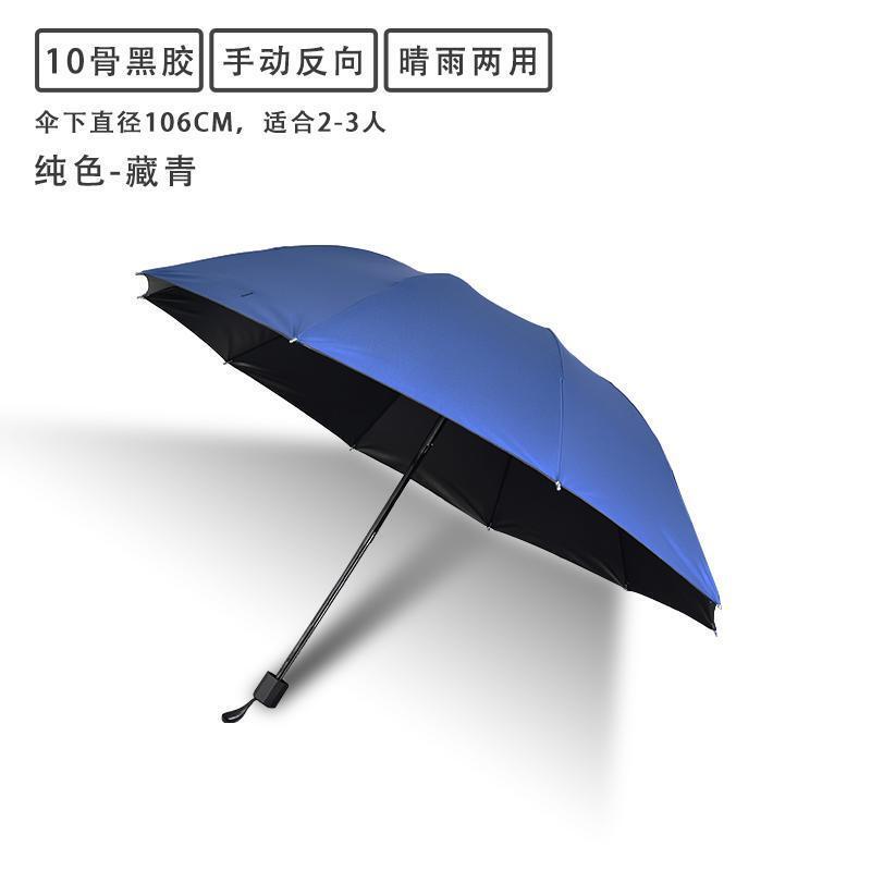 自動雨傘UV厚手黒ゴム日焼け止め晴雨傘折り畳み晴雨両用男女高級感日傘卸売り|undefined