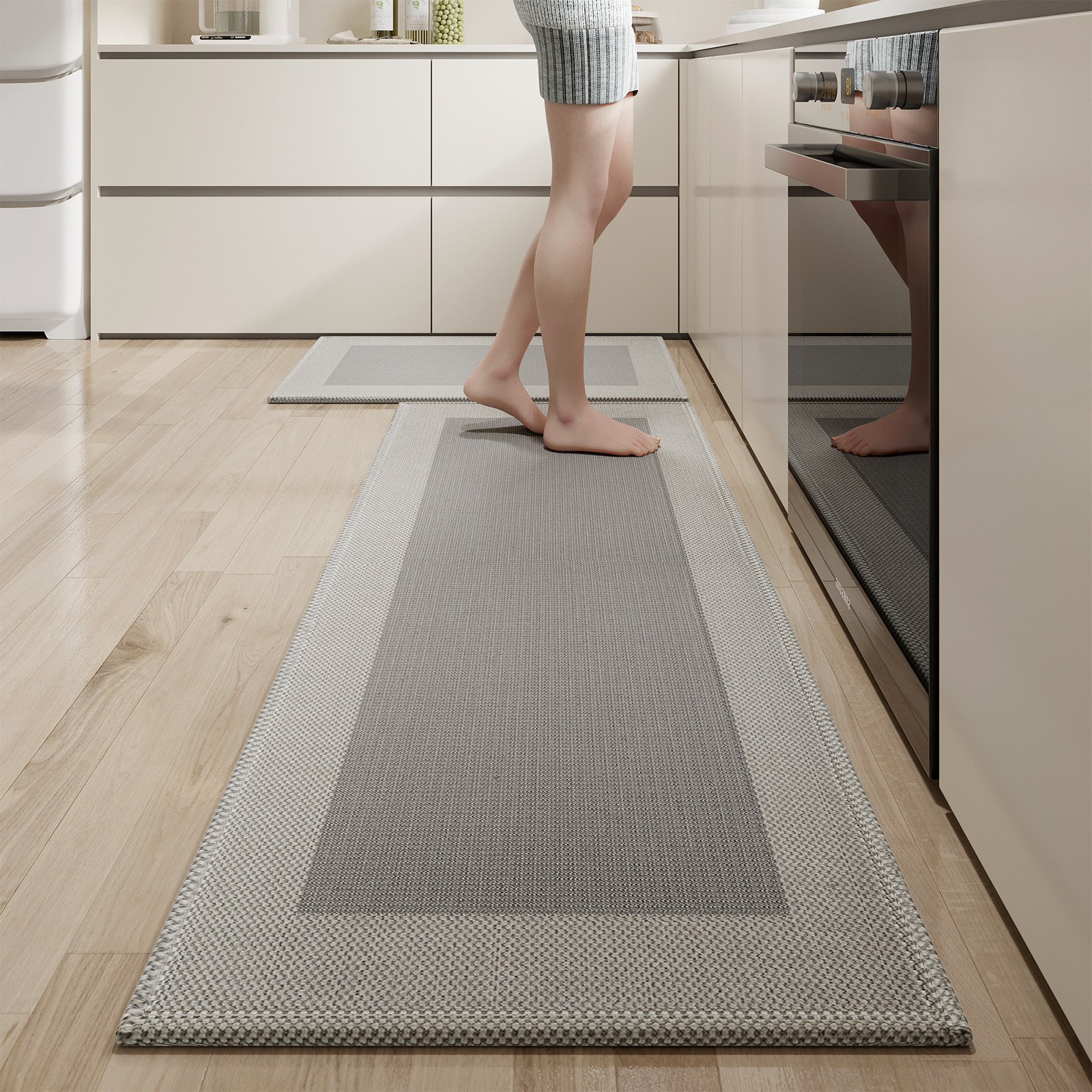 Alfombra de piso de cocina a prueba de aceite impermeable borrable lavable alfombra larga hogar cocina resistente a las manchas absorbente de aceite antideslizante alfombra