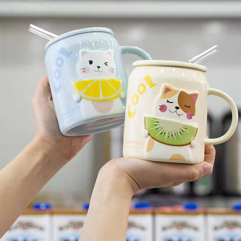 De alto aspecto en relieve Taza de cerámica taza de café taza de agua de publicidad regalo al por mayor para actividades empresariales