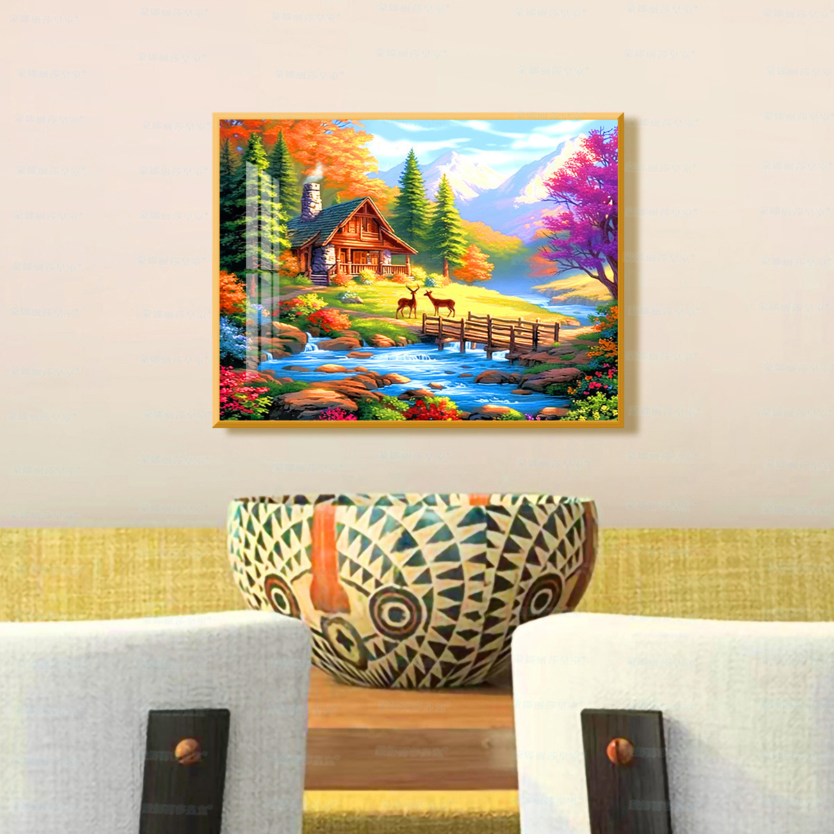 Mona Lisa Real Bosque de bordado cruzado nuevo estilo 2026 hermoso sueño sala de estar pintura colgante bordado a mano image 4