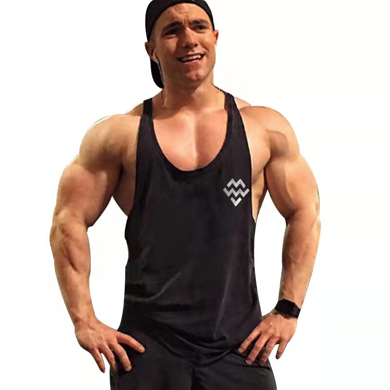 Loose Basketball Vest Men's and Women's Summer American Muscle Fitness I-letter Sleeveless Sweat-absorbent Trendy Sports T-shirt