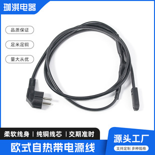European-style self-tropical power cord manufacturers wholesale European gauge power cord two round hole three-core plug power cord
