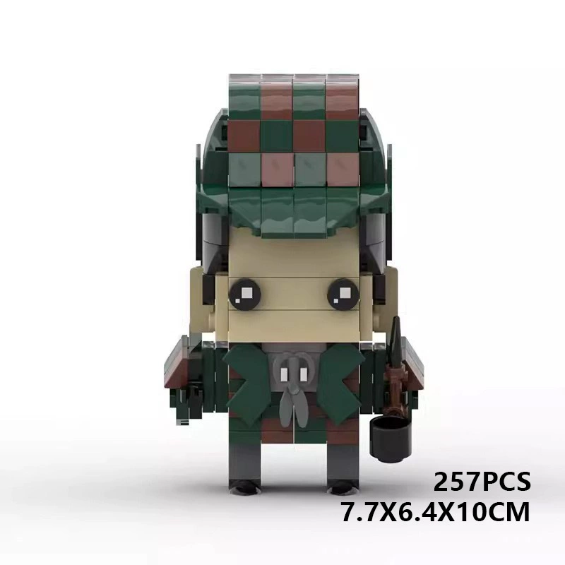 Creative doll DIY assembly MOC compatible LEGO building blocks Sherlock Watson children's model brick gift