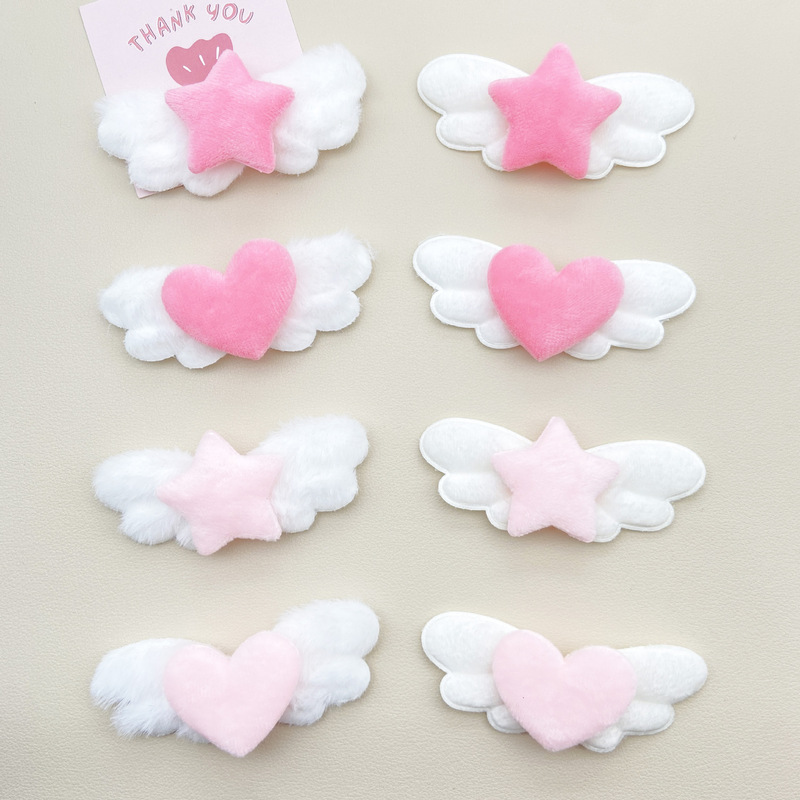 Autumn and Winter New Five-Pointed Star Heart Wings DIY Jewelry Accessories Hat Clothing Accessories Hairpin Hair Accessories Accessories