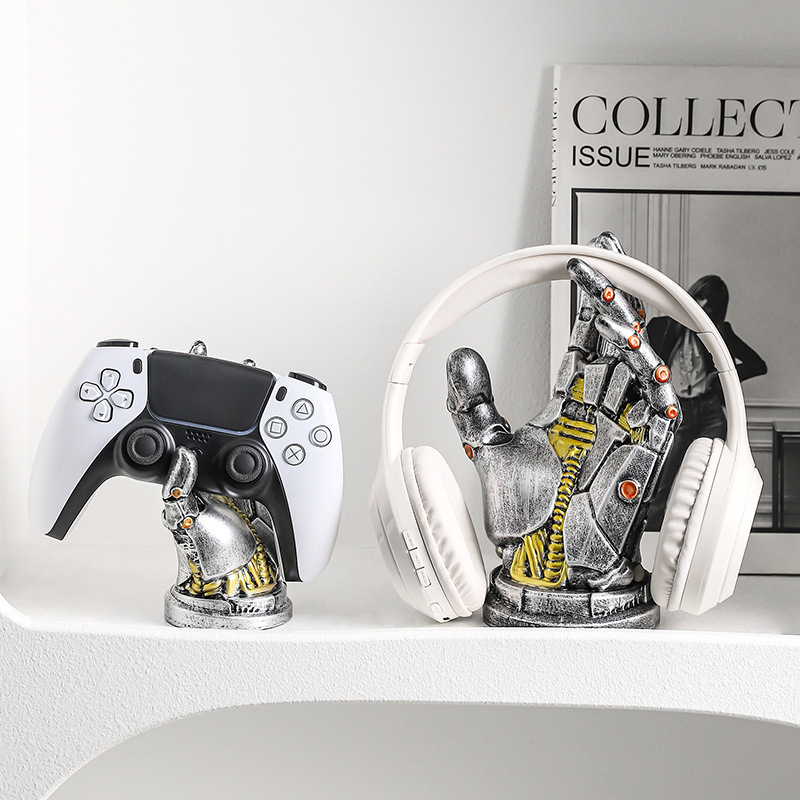 サイバーパンクロボットゲームコントローラー収納ホームリビングルームeスポーツルームデスクトップスタンド装飾装飾品|undefined
