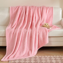 雙面羊羔絨蓋毯子四季通用純色批發毛毯辦公室空調毯舒棉絨午睡毯