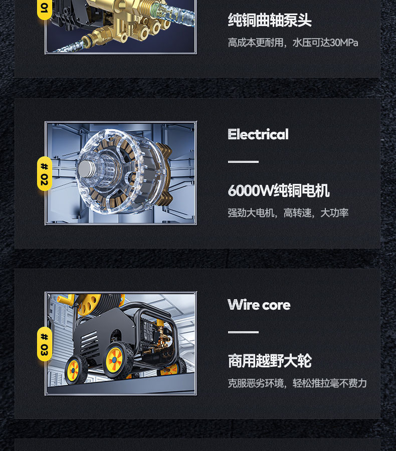 Delixi New Model Car Wash Machine 220V Commercial Car Wash Shop Farm High-Power Pressure Washer Water Gun Pump