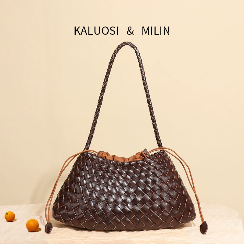 Нишевая дизайнерская сумка женская семья b весна и лето новая легкая роскошная плетеная сумка подмышки корзина для рук