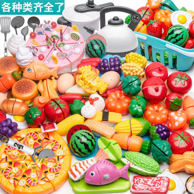 cook Toys children Play house Fruits and vegetables Be absolutely sure to Cut fruit kitchen suit girl Kitchenware On behalf of Cross border