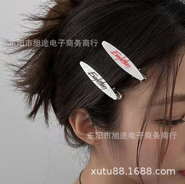Nicholas Tse Concert Merchandise Creative Silver Oval Line Duckbill Clip