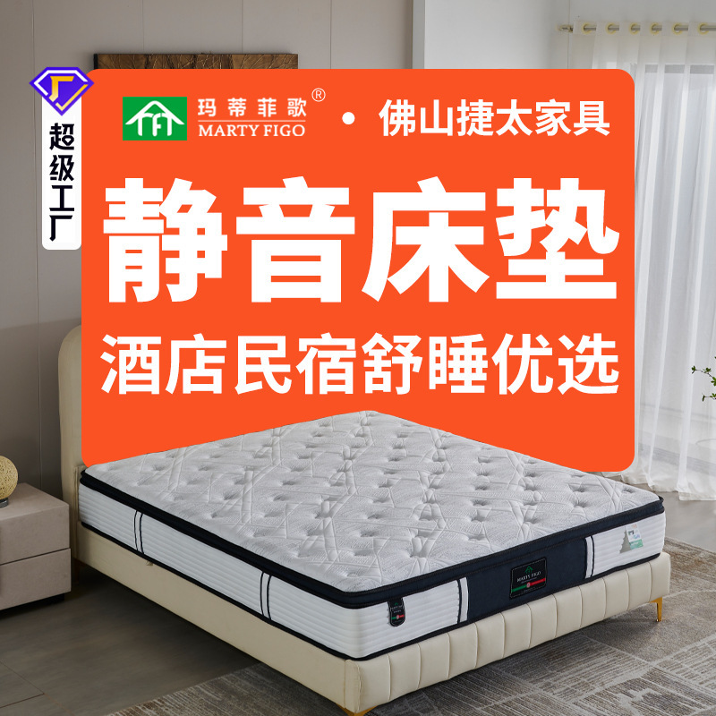Latex Quiet Spring Mattress Moderate Hard and Soft Thickened 1.8 m Ridge Protection Home Hotel Homestay Simmons Mattress