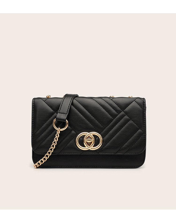Borsa a tracolla donna versatile con ricamo e catena alla moda_voghion.com