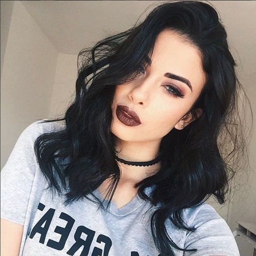 Women's Long Curly Wigs in European and American Style, Black Color, Big Waves—Full Headpieces Available for Overseas Drop Shipping