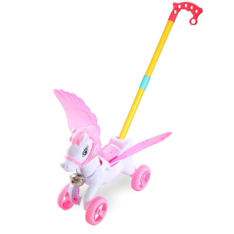 Carrito de Empuje para Bebé de Plástico con Sonido para Aprender a Caminar