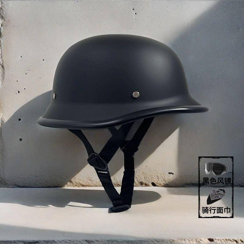 New certified motorcycle retro helmet, motorcycle helmet, bucket hat, Harley-style steel helmet, military helmet, cruiser half helmet