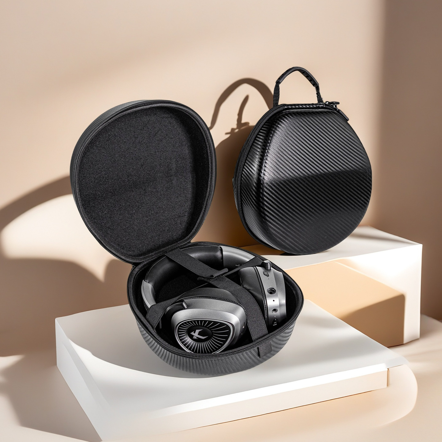 适用索尼头戴式耳机收纳包 Studio2/3EVA防震收纳硬盒耳机收纳盒