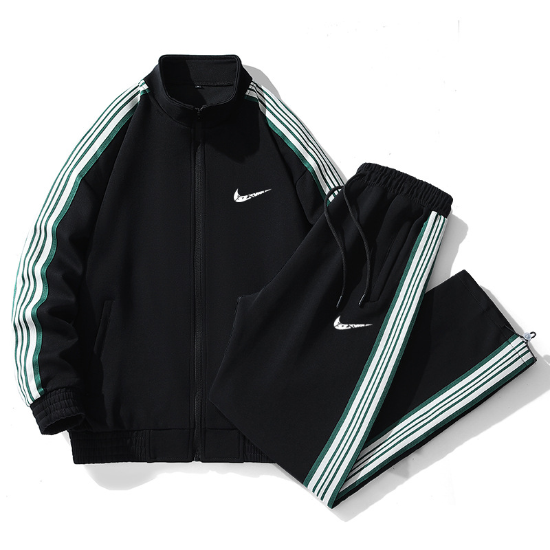 跨境合作代发 情侣款立领夹克运动服套装训练两件装1699