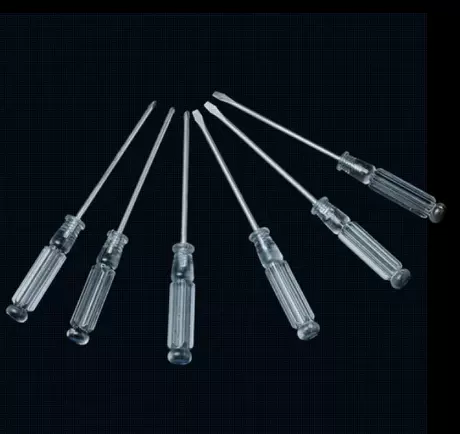L screwdriver*3*75 transparent non-magnetic white handle cross*7.5