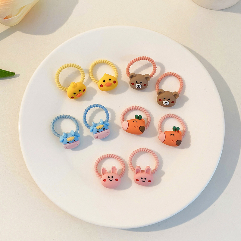 Accesorios para el cabello para niños cuerda para la cabeza linda verano nueva banda de goma pequeña lazo para el cabello del bebé menos volumen de cabello lazo para el pulgar cuerda para el cabello al por mayor