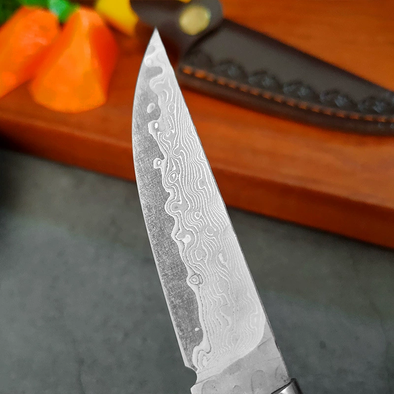 Нож для фруктов из дамасской стали для кухни, многофункциональный нож, ручной нож для мяса баранины из Внутренней Монголии, острый портативный нож
