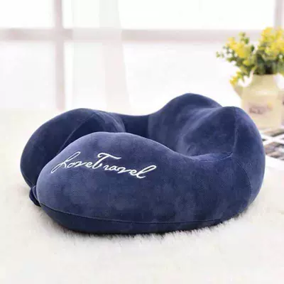 U-Shaped Pillow Neck Pillow Cervical Spine Pillow Cartoon Neck Pillow Driving Travel Men and Women Nap Pillow Cute Pillow (Headrest) - owner-recommend-upgraded-navy-blue-default
