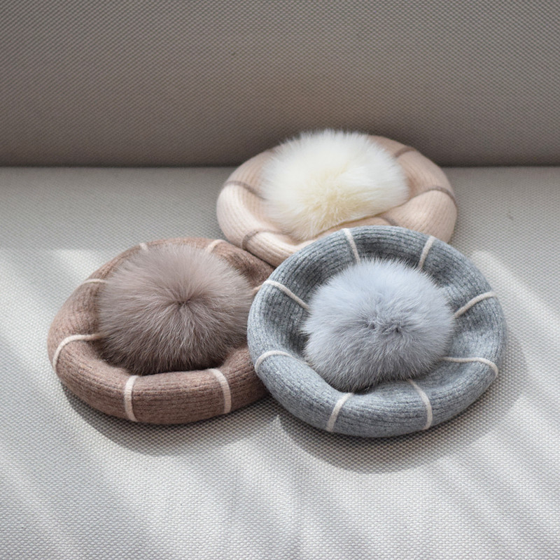 Pumpkin Wool Beret - Image 2